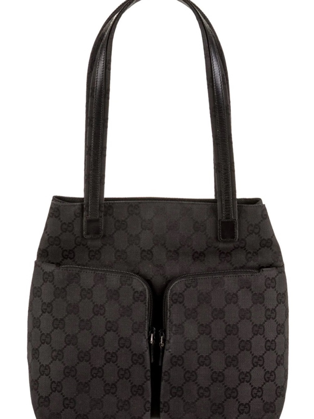 Gucci Dark Brown/Black GG Canvas Shoulder Bag